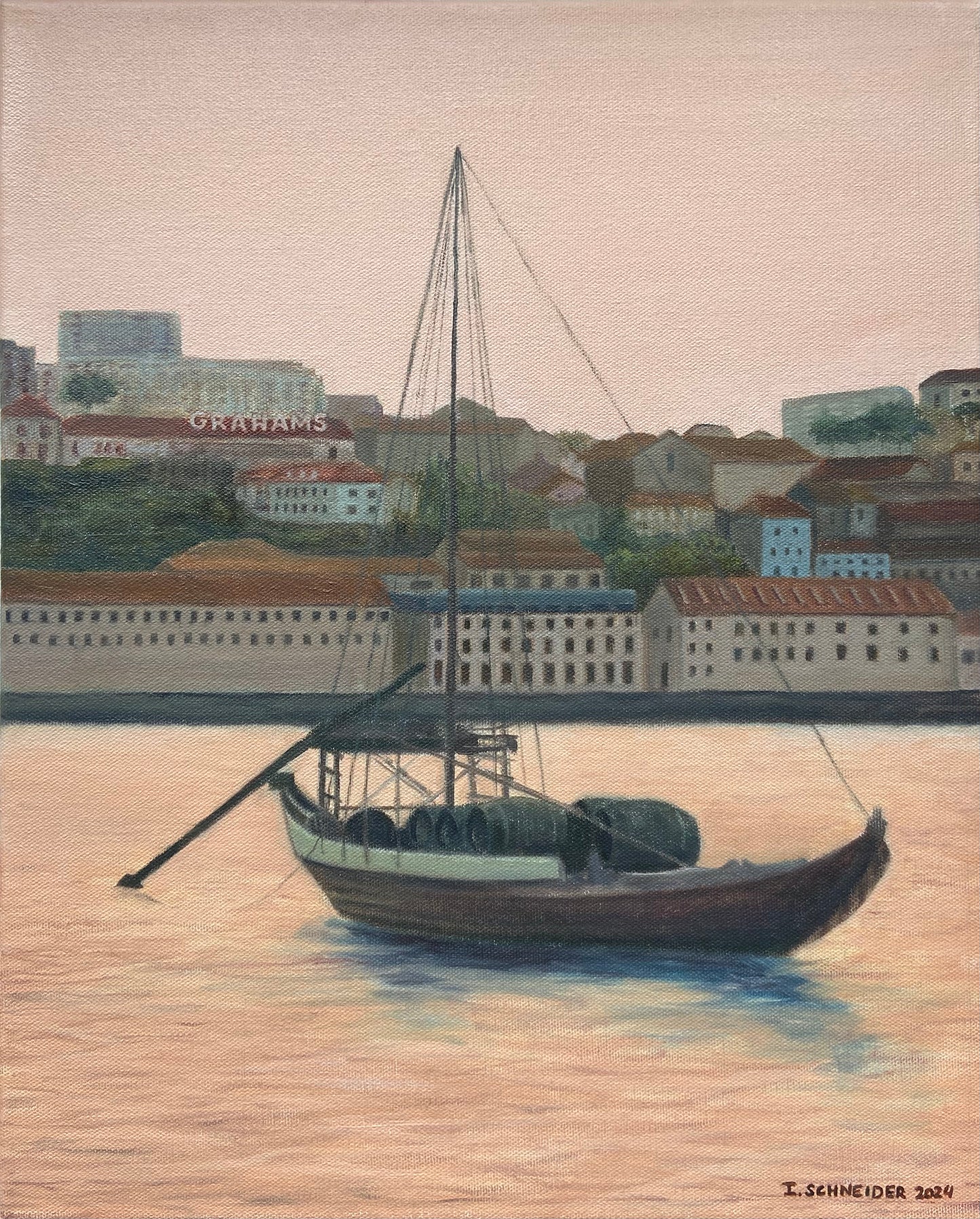 Pôr-do-sol no rio Douro (40X30cm)